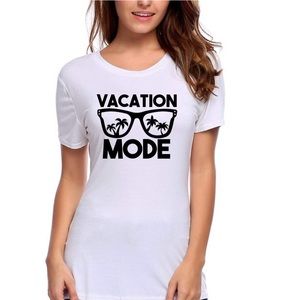 Vacation mode vinyl T-shirt
